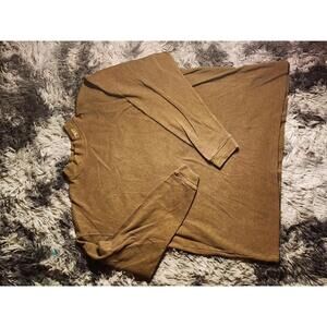 Vintage 90's Y2k Reebok Long Sleeve High Neck Turtle Neck Brown Size Large